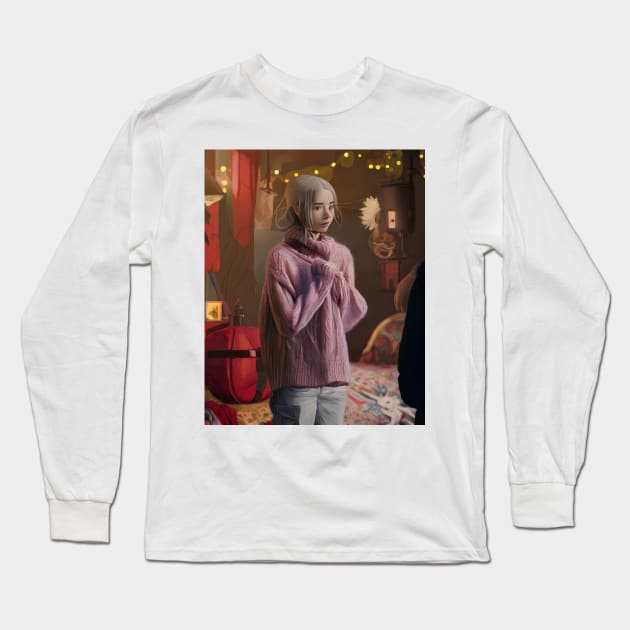 Enid Sinclair Anime Portrait Long Sleeve T-Shirt by AIPerfection